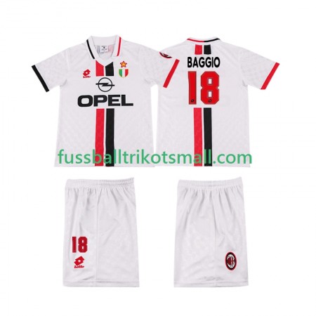 Fußballtrikots AC Mailand BAGGIO 18 Retro Kinder 1996 1997 Kurzarm Auswärts-trikot kaufen
